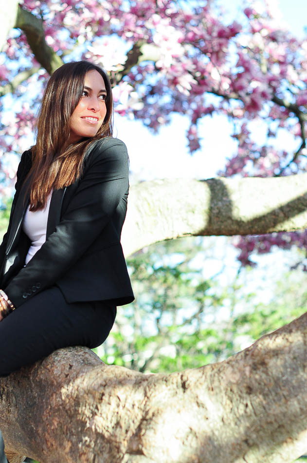 Womens tuxedo suit with white bodysuit