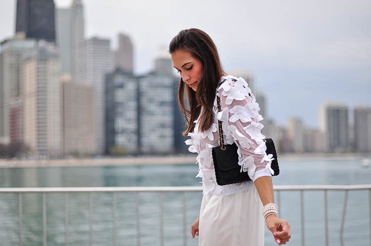 Sheer floral top