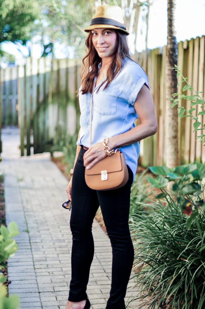 SOFT CHAMBRAY TOP - A Glam Lifestyle