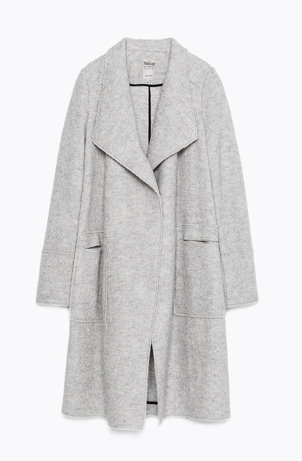 Zara grey wool coat