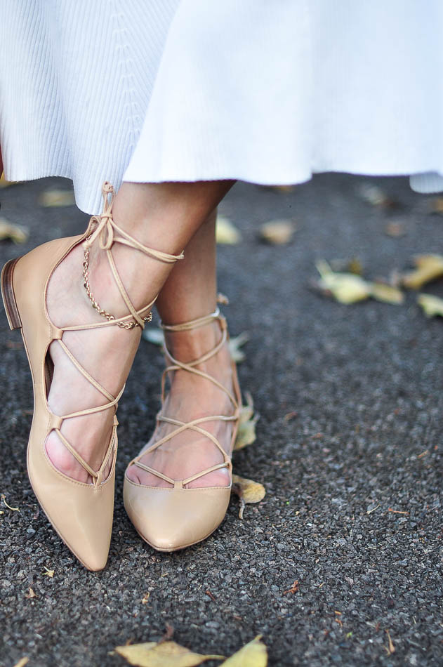 Zara lace up flats