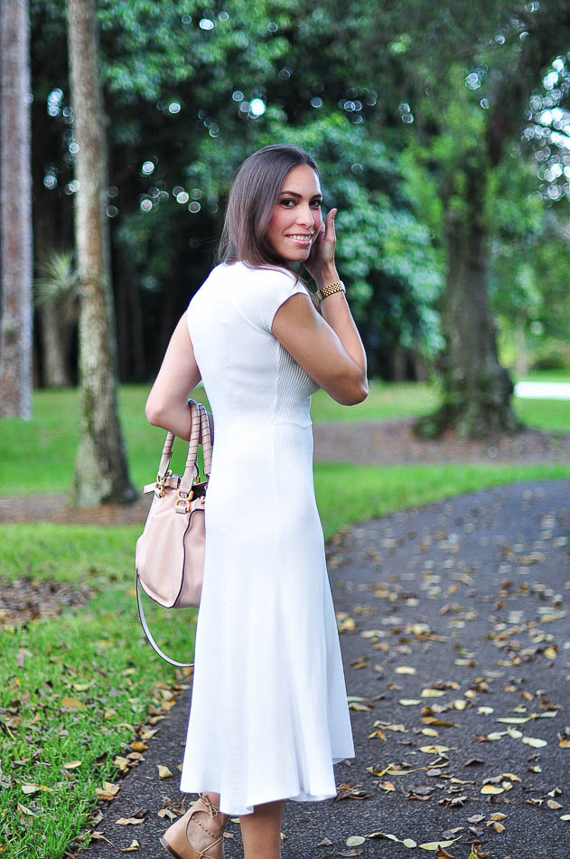 Zara white midi dress