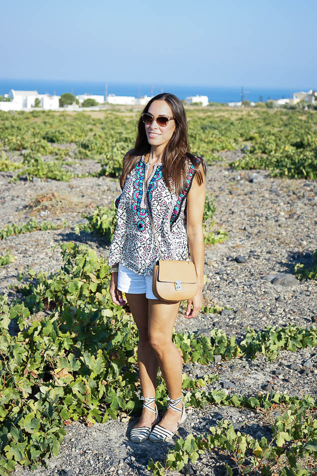 Calypso St Barth silk top at Messaria wineries
