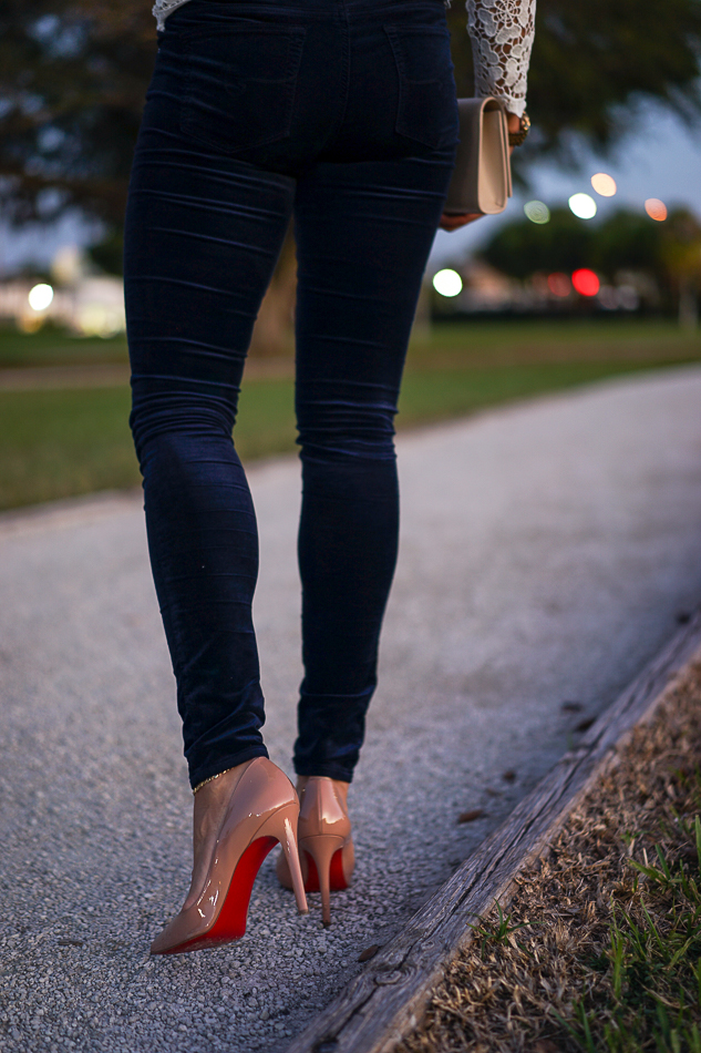AG Jeans Velvet Leggings and Christian 