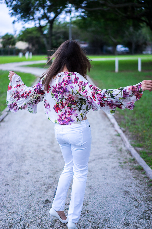 Intermix Alberta Ruffle floral blouse