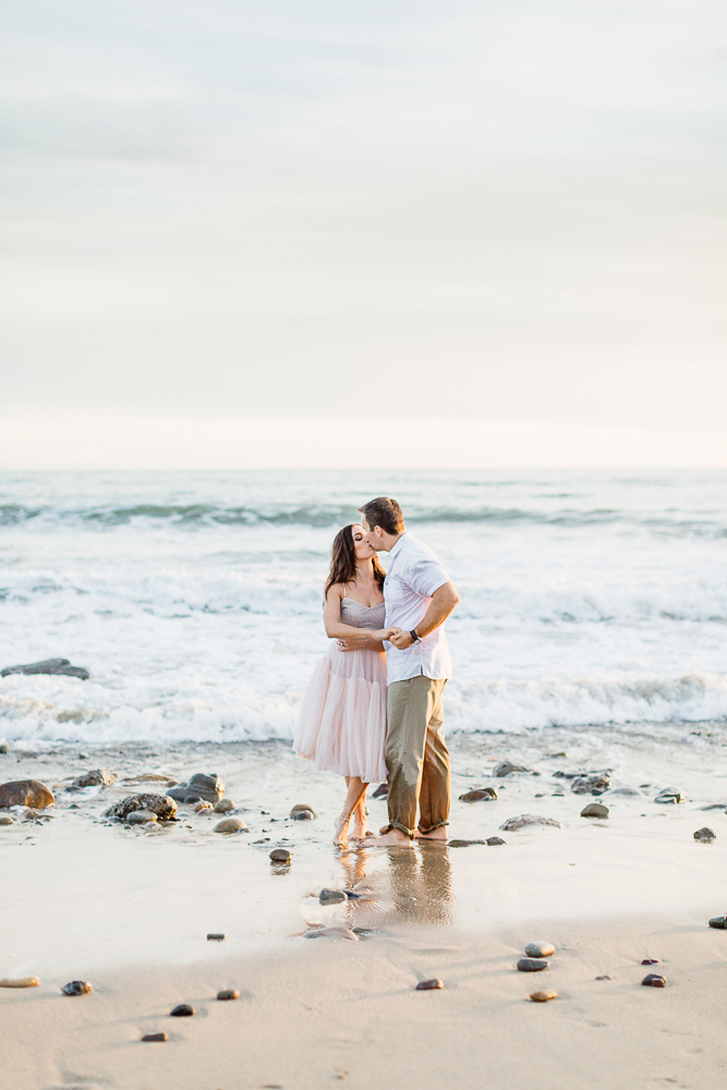 Malibu Beach Engagement photos_Jana Williams_Needle and Thread dress-3