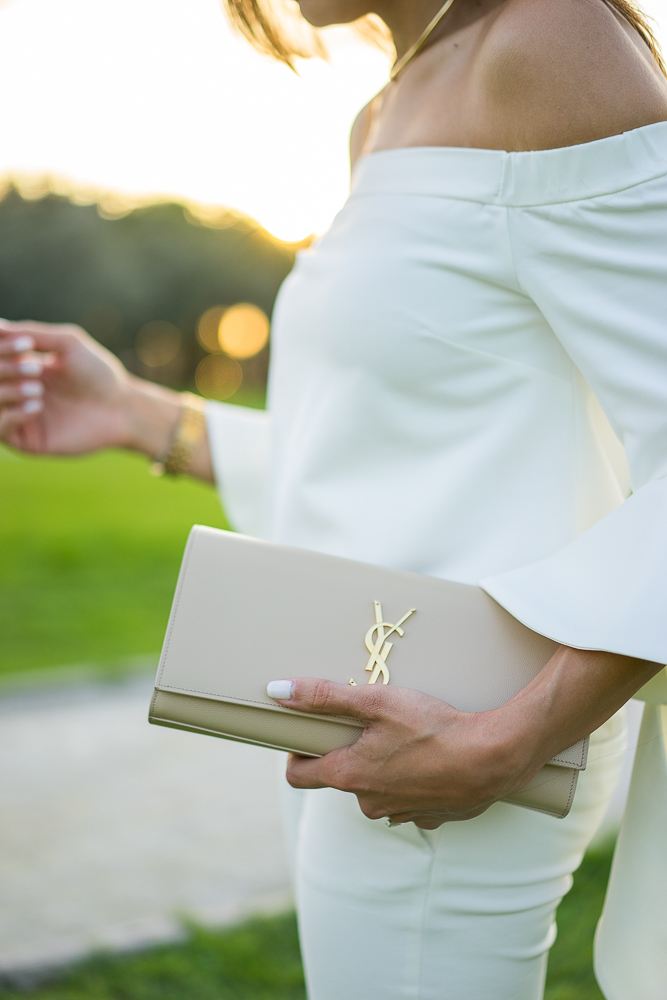 YSL monogram clutch, nude clutch