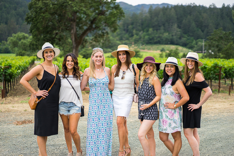 Parker top, Rag and Bone Laurie straw boater hat, boater hat, Napa Valley group wine tours, girls trip wine tours