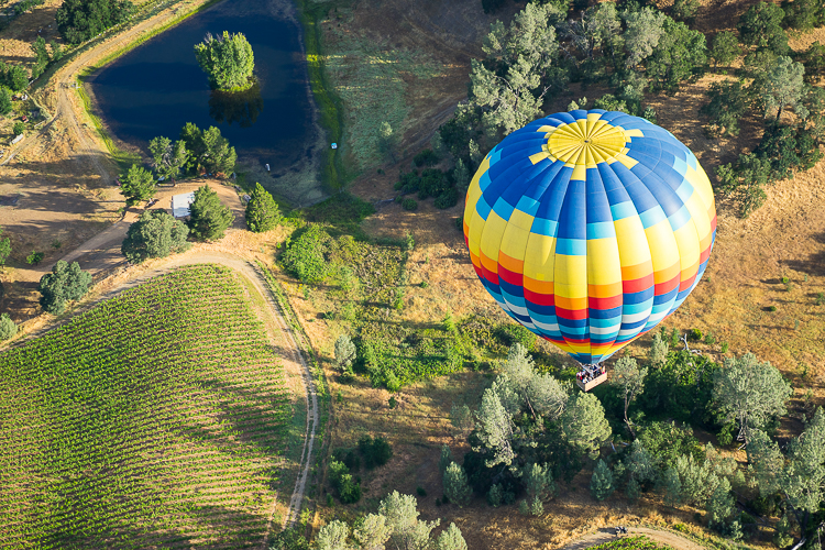 Aloft hot air balloon Napa, Napa vineyard, Napa Valley hot air balloon ride