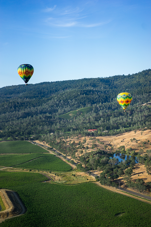 A Glam Lifestyle Blogger Amanda Champion - in photo: view from riding a hot air ballon with two other ballons