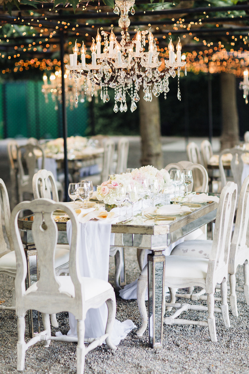 A Glam Lifestyle Blogger Amanda Champion shares a photo of ttheir table setting at the reception