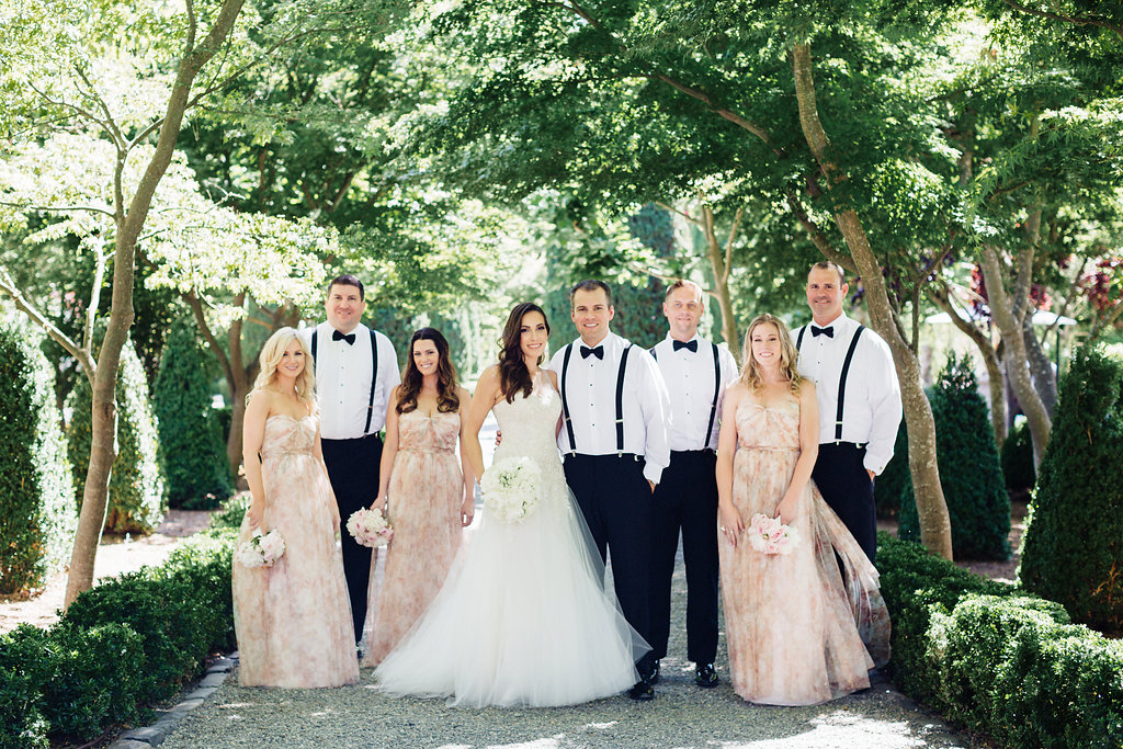 Beaulieu Garden, wedding party photo, Napa wedding