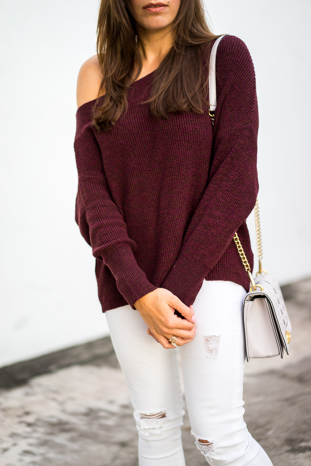 A Glam Lifestyle blogger wearing Free People Alana slouchy sweater