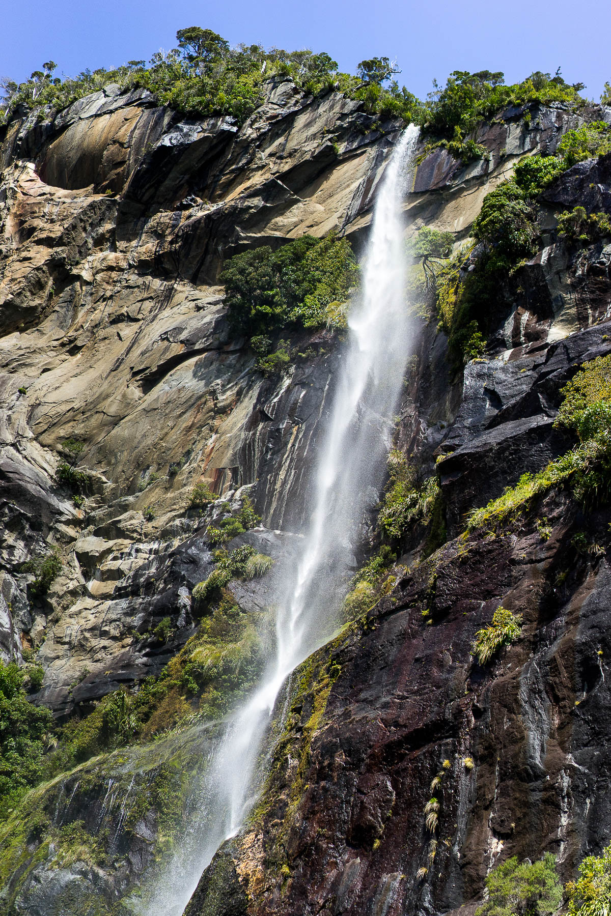 A Glam Lifestyle South Florida fashion blogger sees gorgeous waterfalls during Milford Sound cruise on New Zealand honeymoon