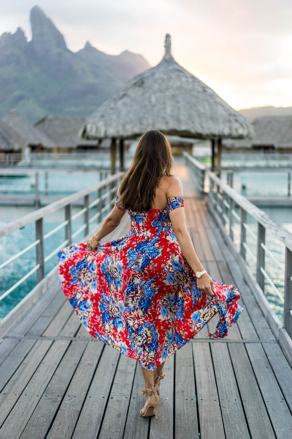 fashion blogger a glam lifestyle wears auguste the label boheme goddess maxi dress in bora bora