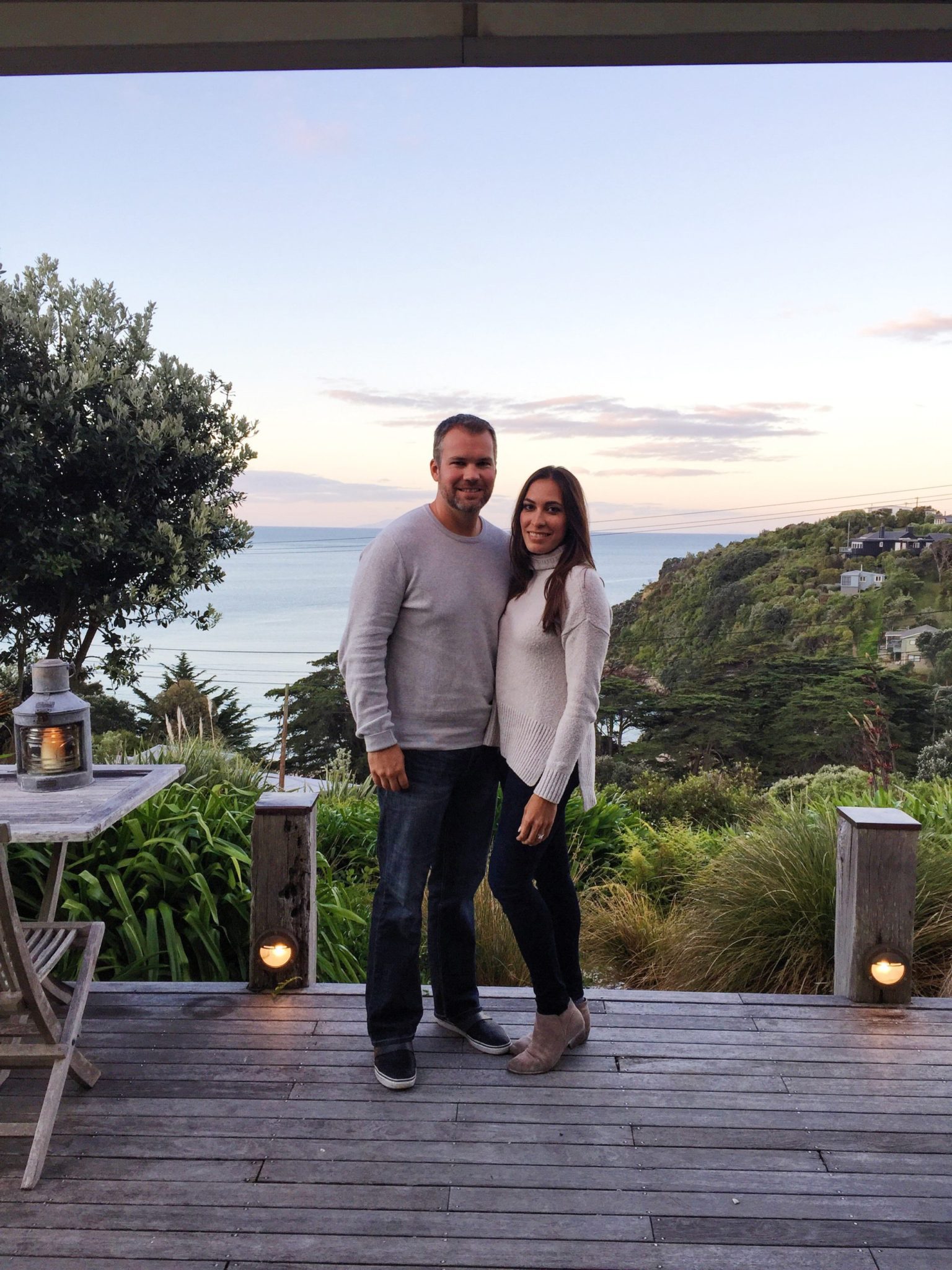 A Glam Lifestyle blogger Amanda on her honeymoon with her husband in Waiheke Island at the Boatshed luxury hotel