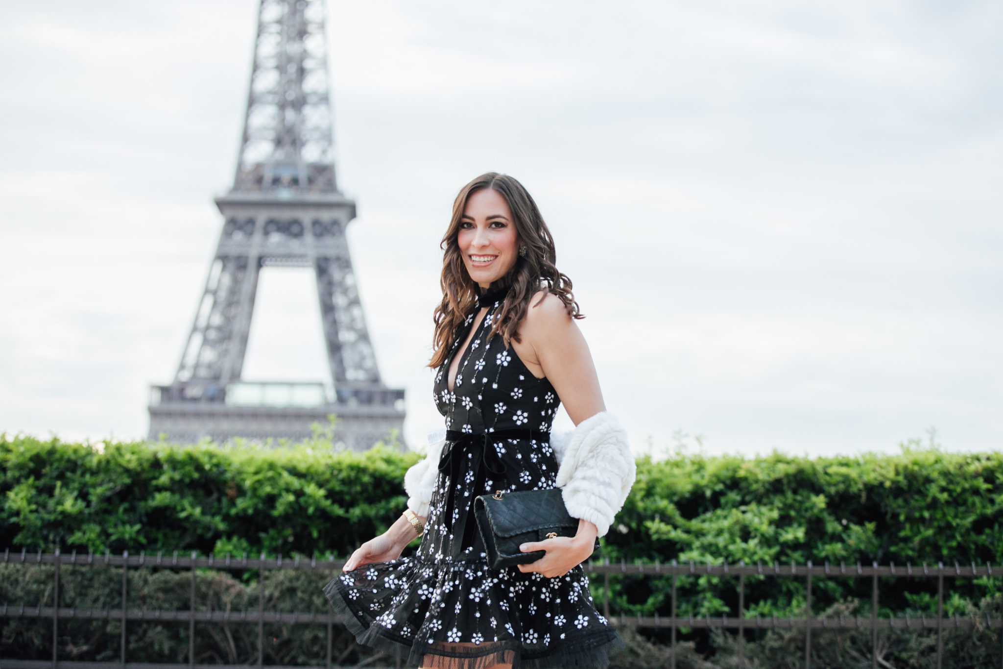 Alexis dresses are stunning for any event as shown by Amanda of A Glam Lifestyle blog in Paris at the Eiffel Tower