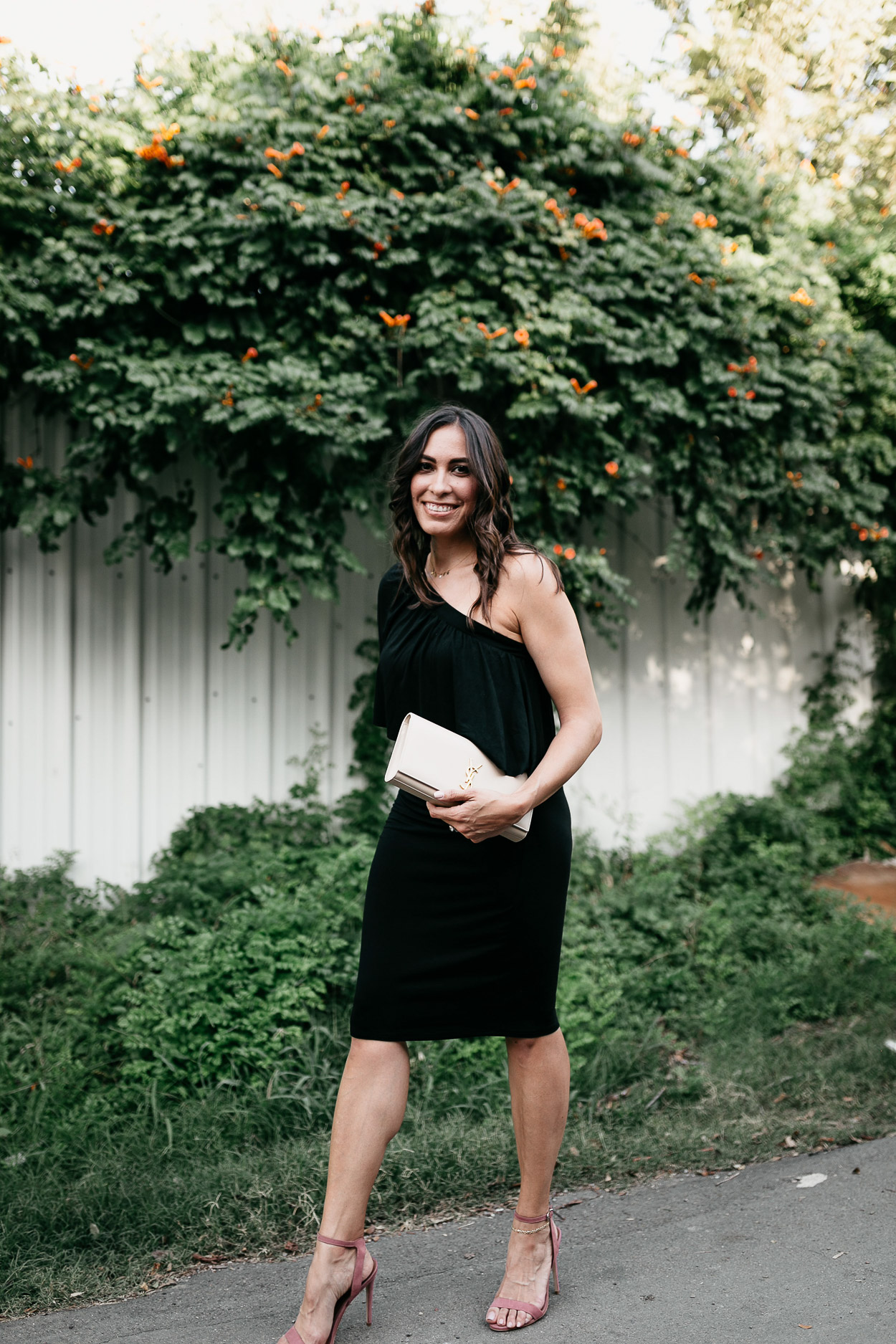 Classic LBD takes a turn with this black ruffle dress by Three Dots as styled by AGlamLifestyle blogger for date night