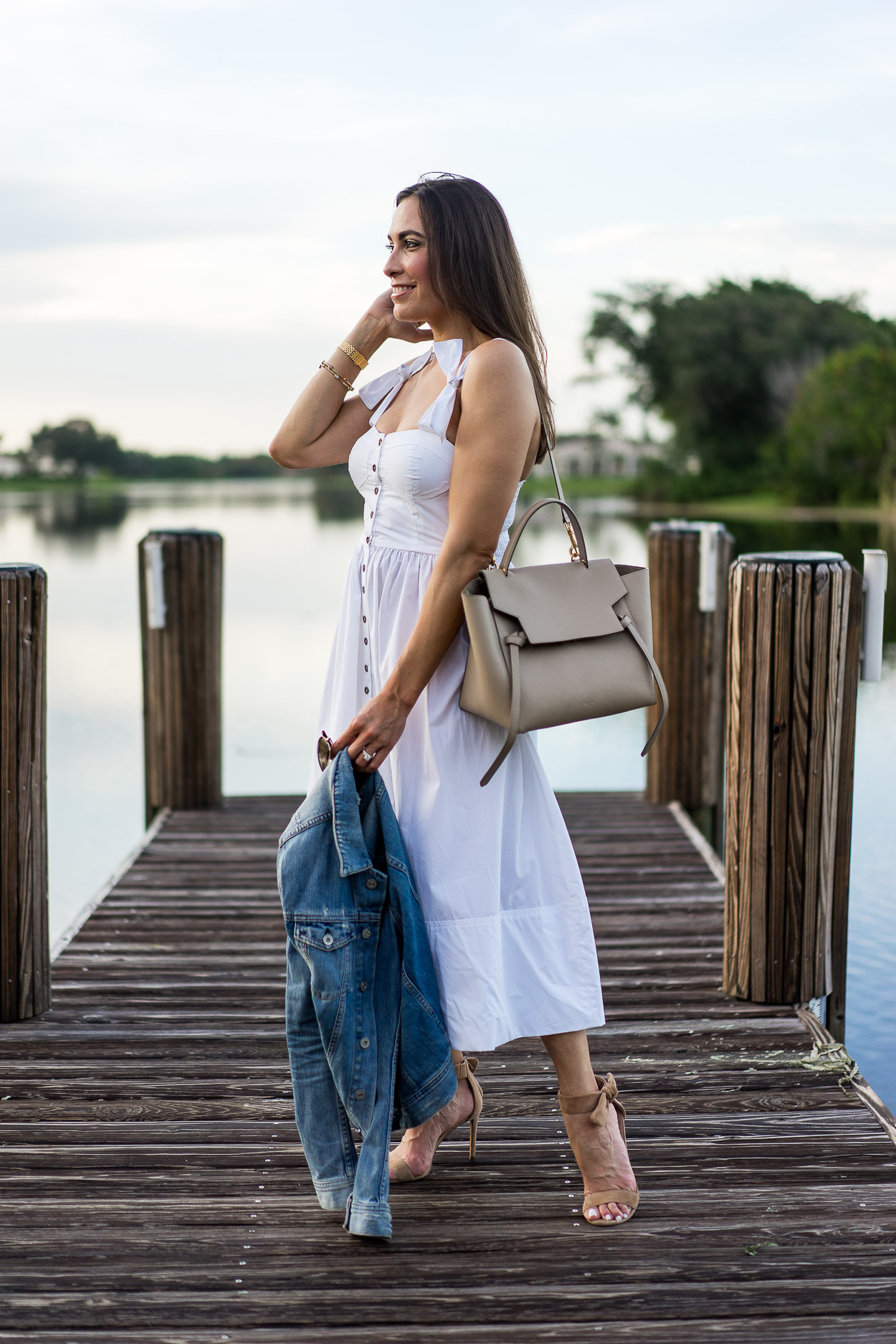 Classic summer white dresses from Chicwish are perfect for days at the lake as worn by A Glam Lifestyle blogger Amanda