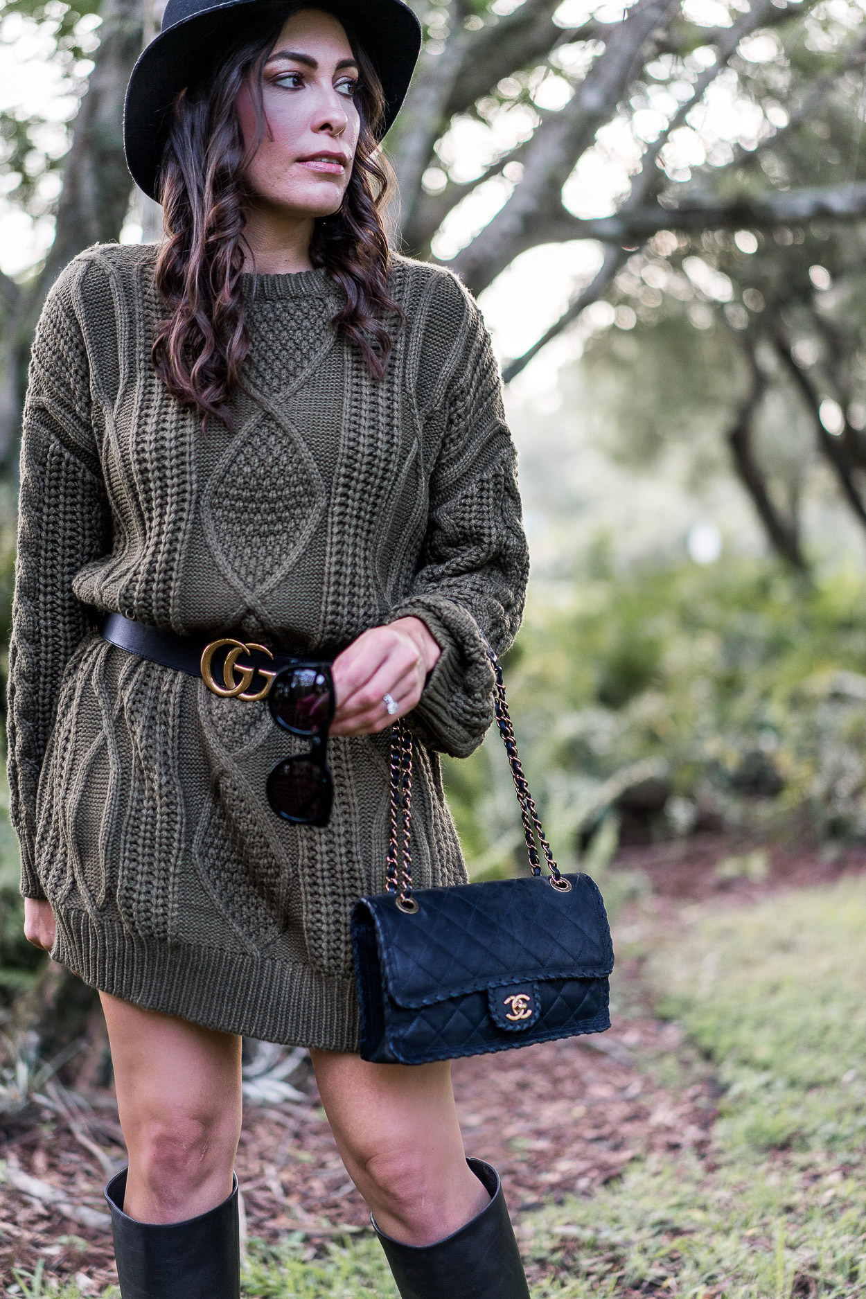 Easy fall style is a Chicwish sweater dress worn by Amanda of A Glam Lifestyle blog