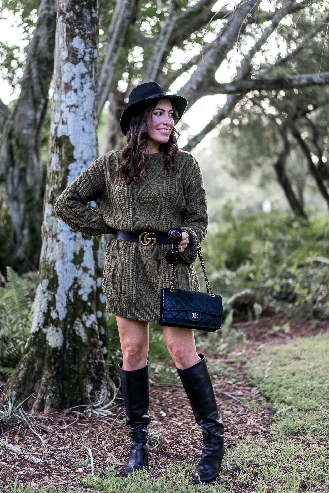 Cozy Chicwish sweater dress worn by A Glam Lifestyle blogger