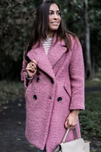 pink teddy coat topshop