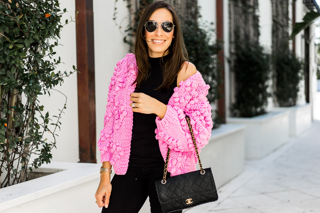 Pom Pom Cardigan - Weekend Style - A Glam Lifestyle