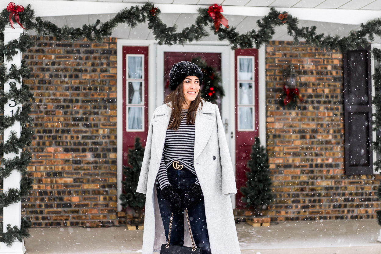 Chic Winter style with Vince sweaters and a Club Monaco coat