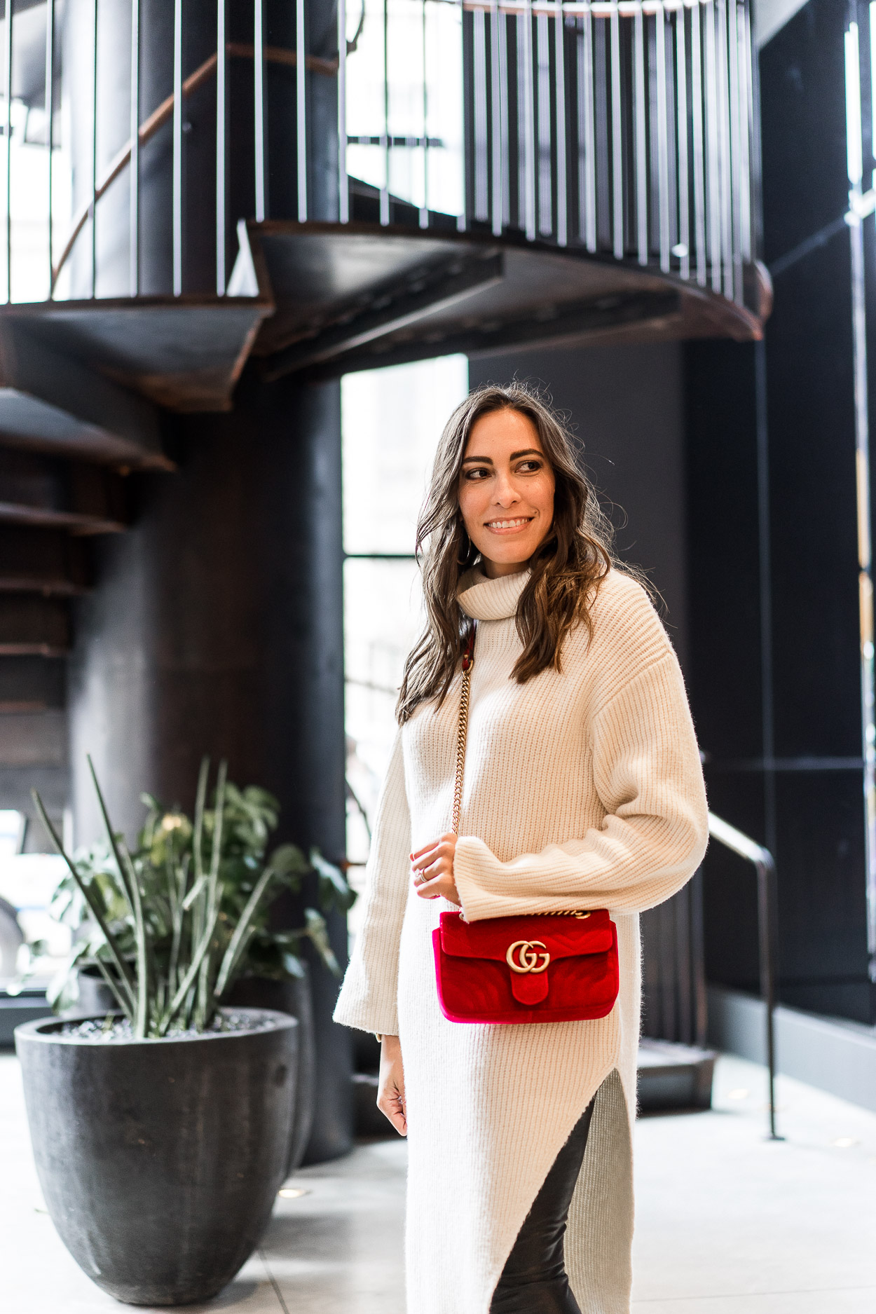 bianca_petry styled with the @gucci marmont velvet bag in red Hire