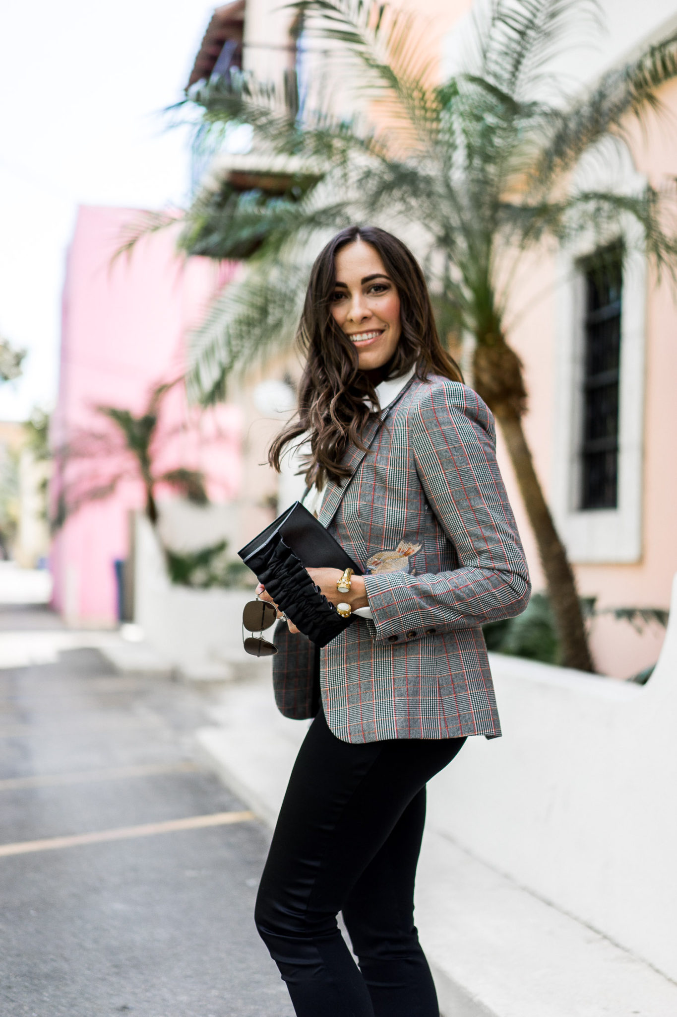 Chic Work Outfits: Floral Blazer Anne Fontaine