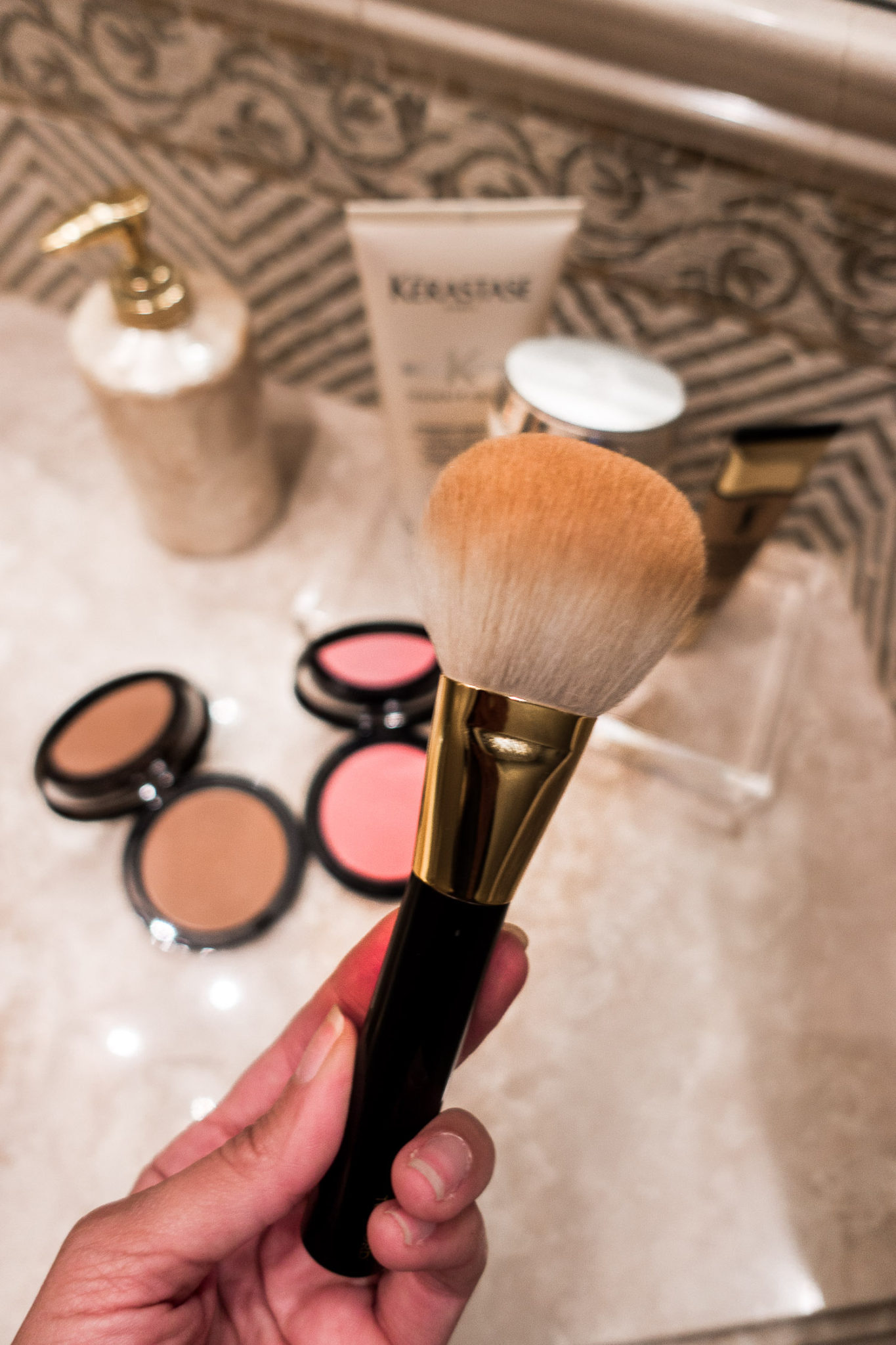 Tom Ford bronzer brush review by Amanda of A Glam Lifestyle for her July beauty faves