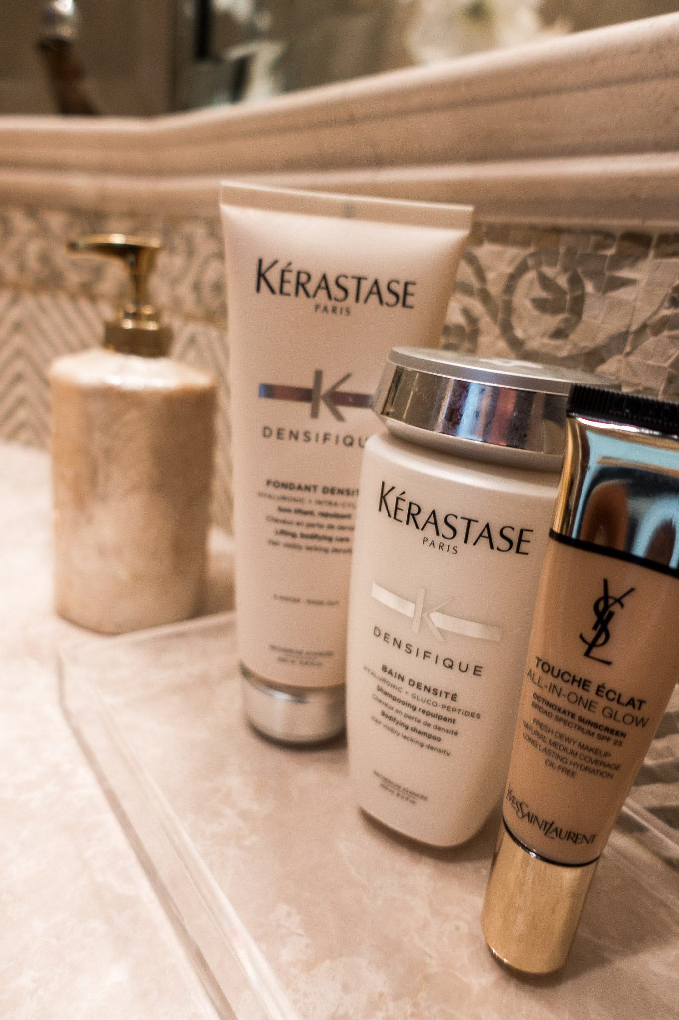 July beauty faves Kerastase Densifique shampoo and conditioner