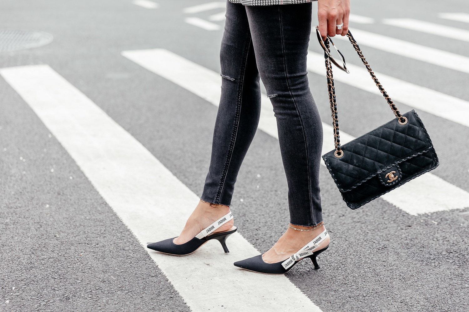 Chanel bag and Dior slingbacks