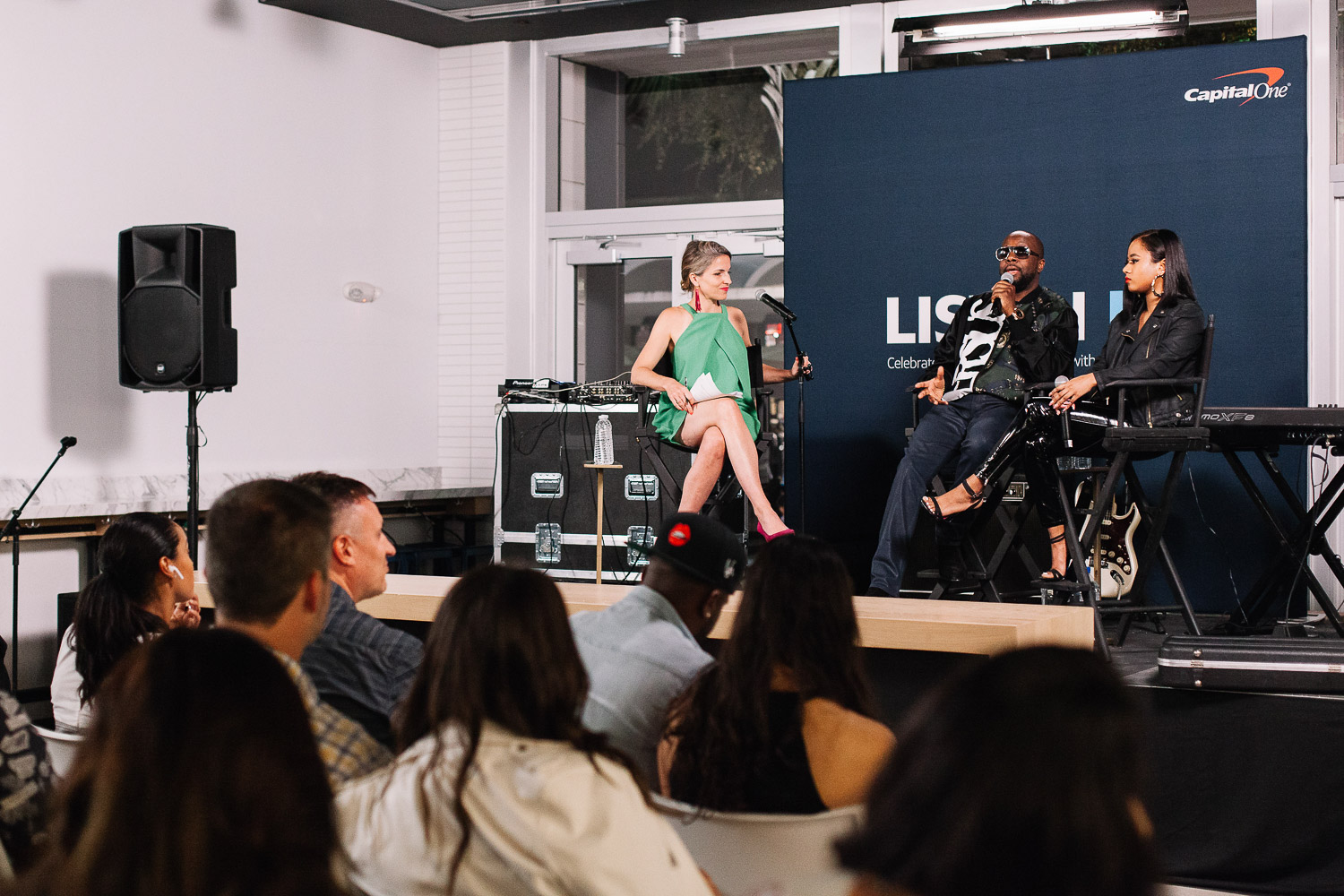 Wyclef Jean and Jazzy Amra share their thoughts on the power of listening at the Capital One Cafe in Miami