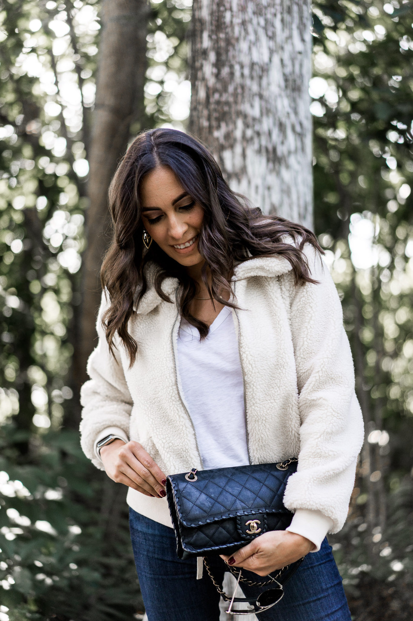 Shearling jacket outfit