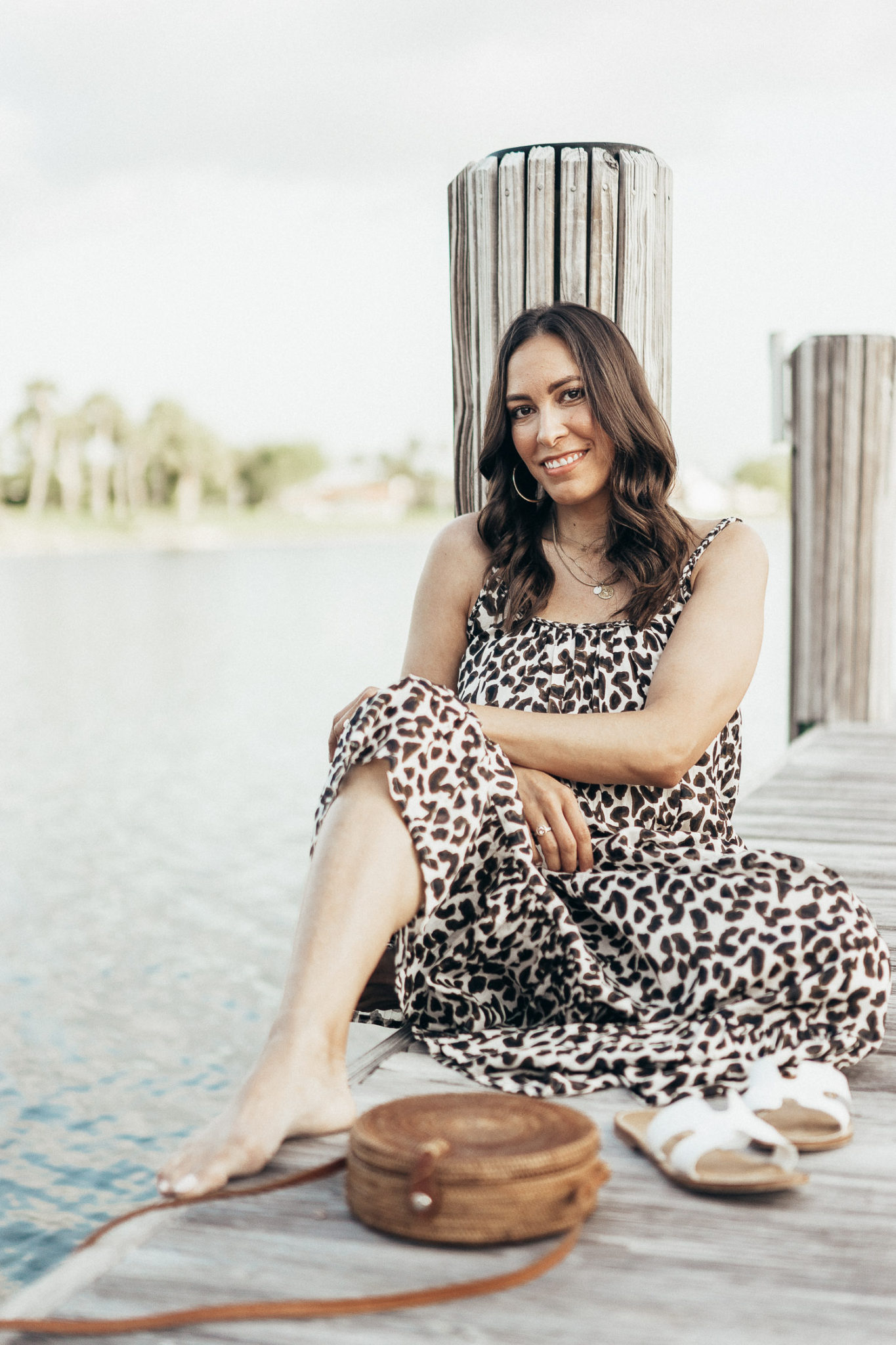 Vetiver Collection leopard sun dress