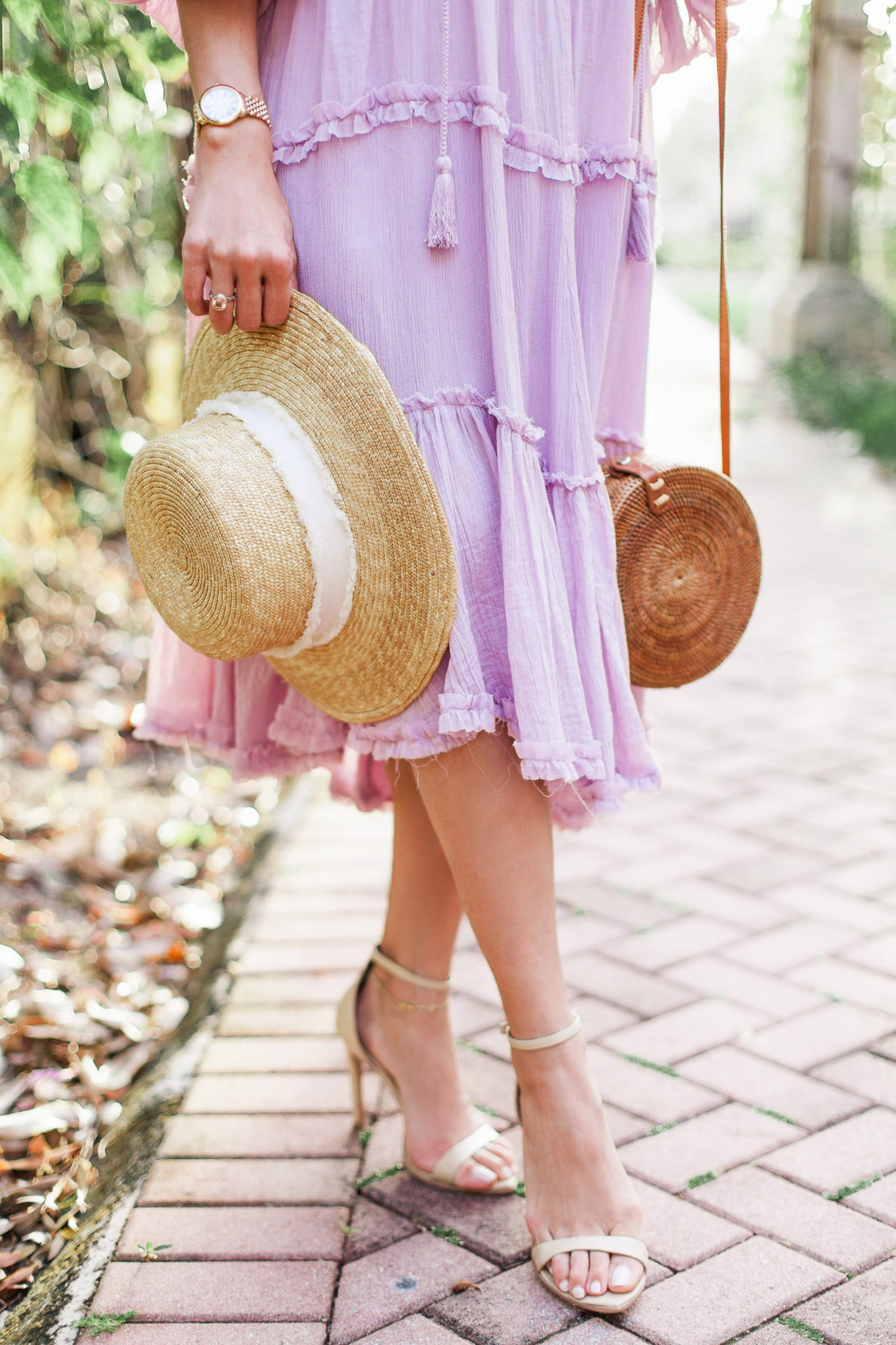 Tiered spring midi dress