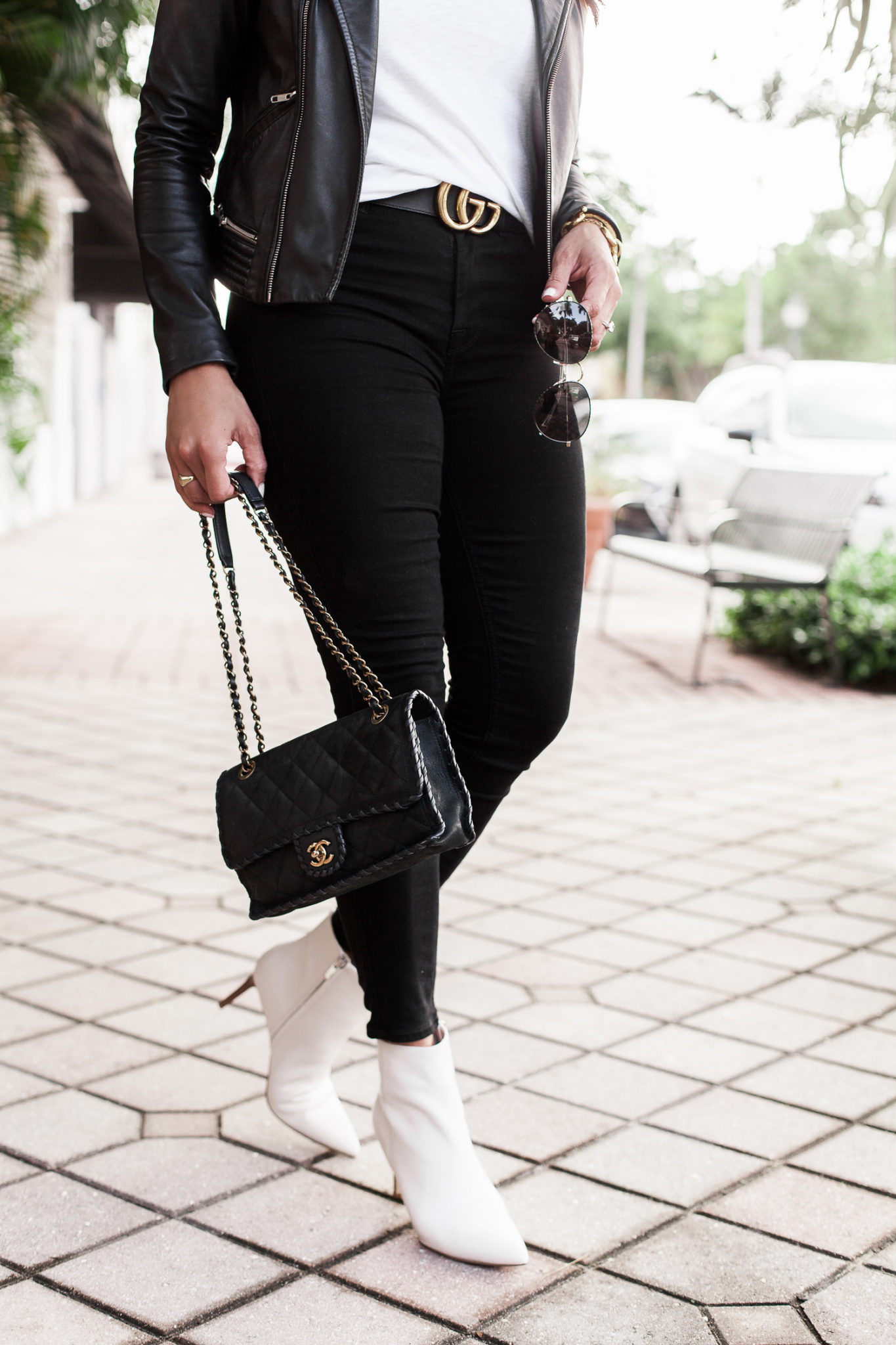 White boots fall outfit