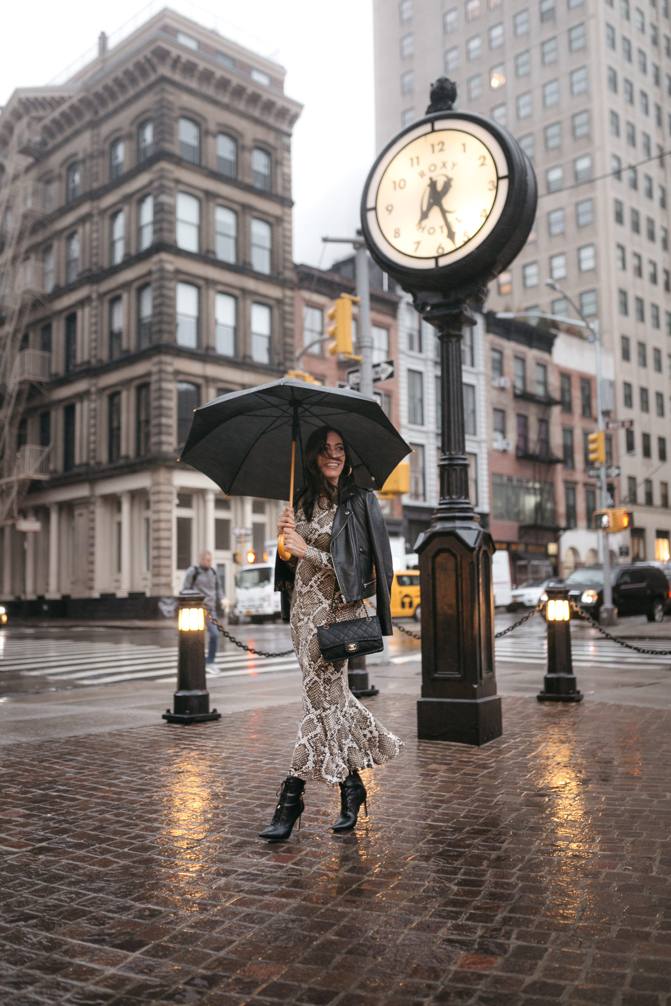 Snake Print Dress at NYFW