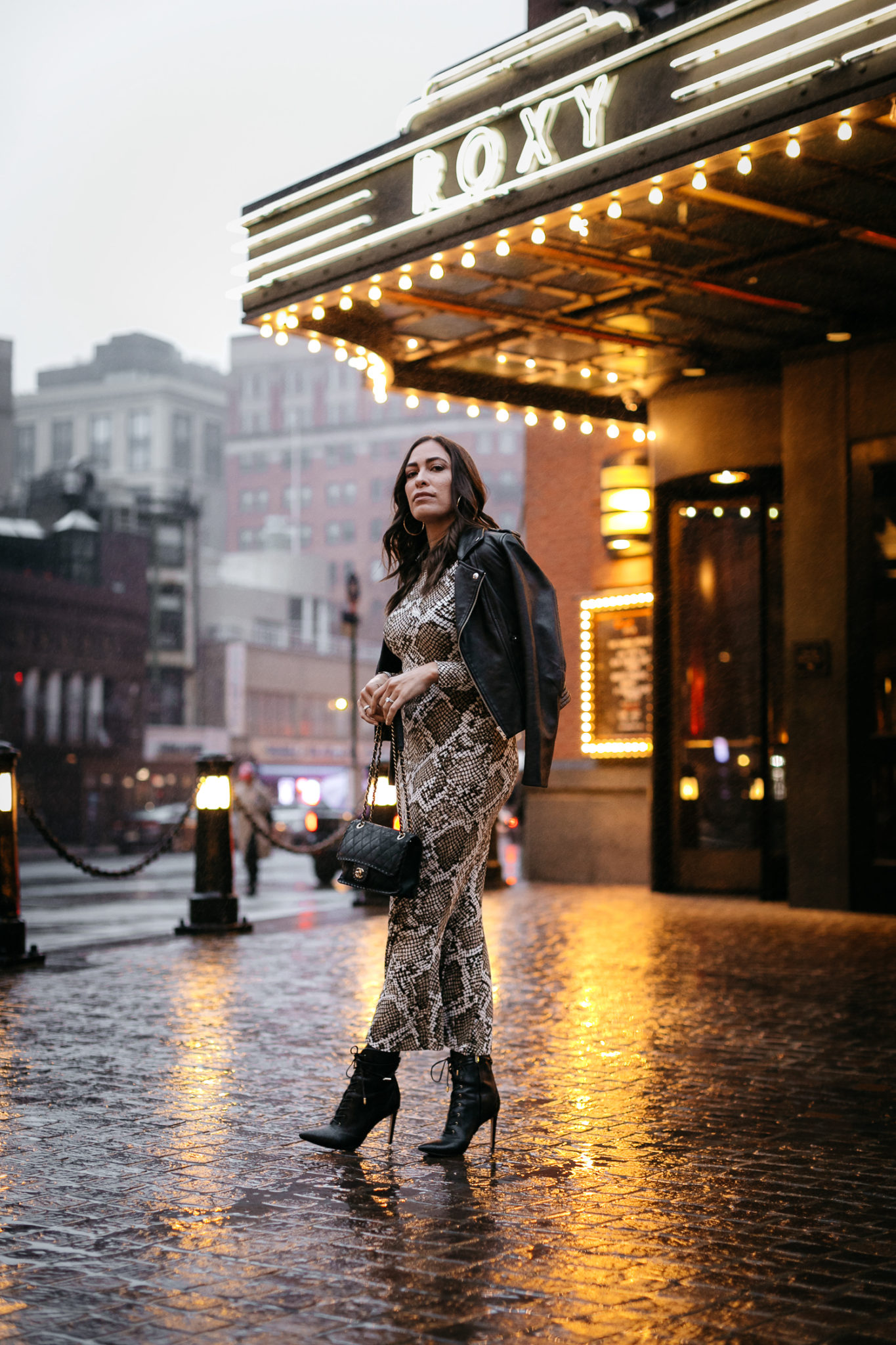 Snake Print Dress at NYFW