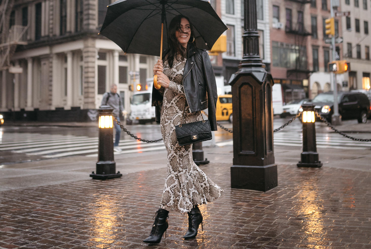 Snake Print Dress at NYFW