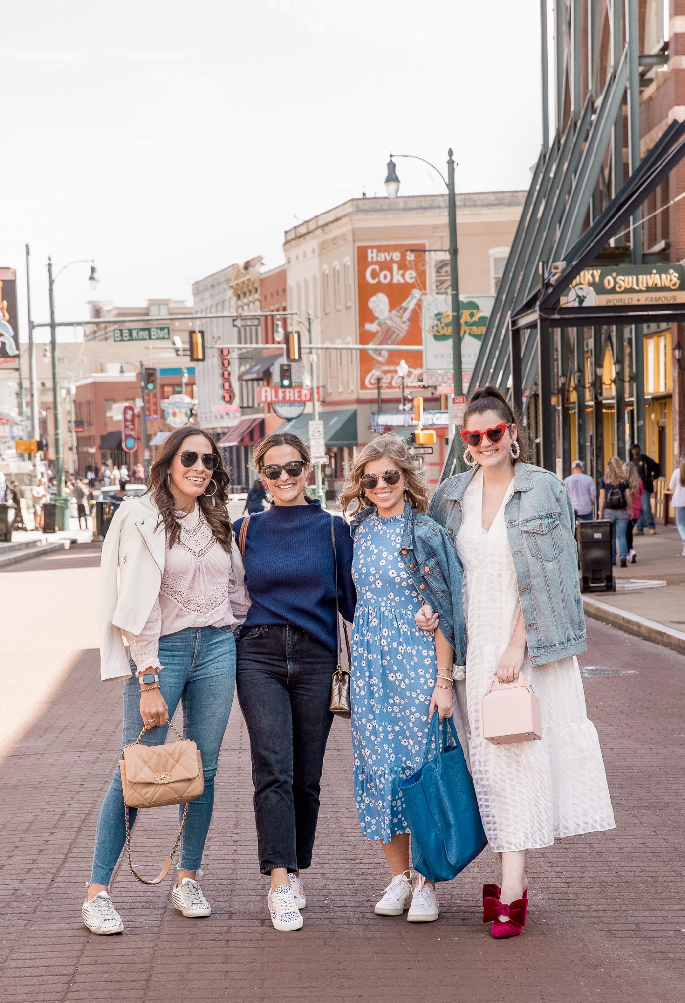 Amanda includes taking a walk on Beale Street in her Memphis girls trip travel guide