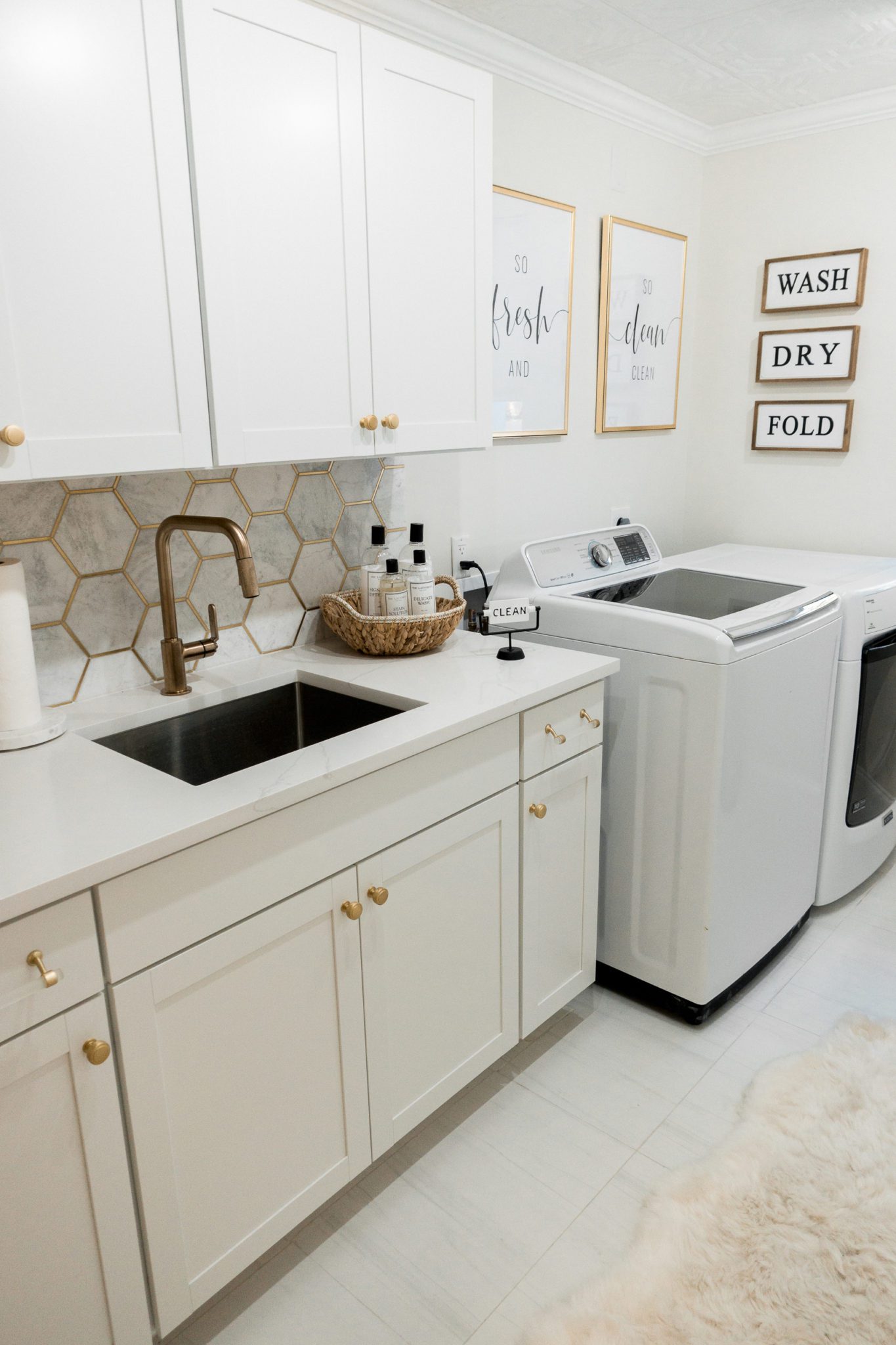 Laundry Sink Cabinet & Folding Counter