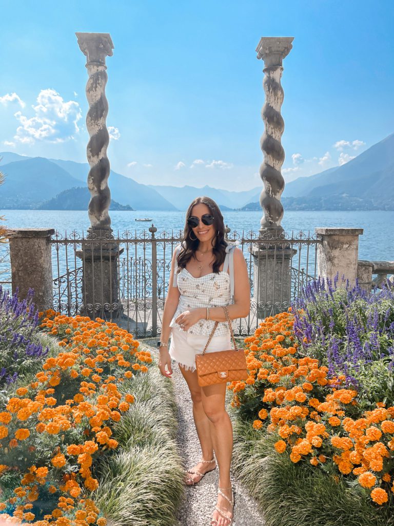 woman near the lake for Lake Como travel guide