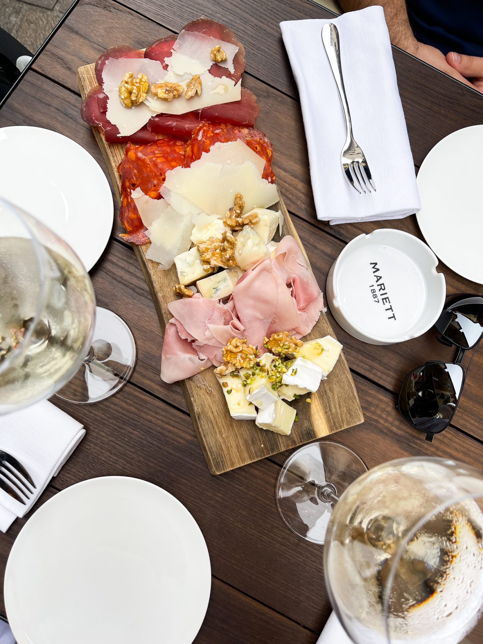 food and drinks on table 