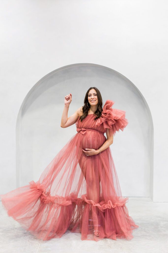 Tulle Dress Maternity Shoot