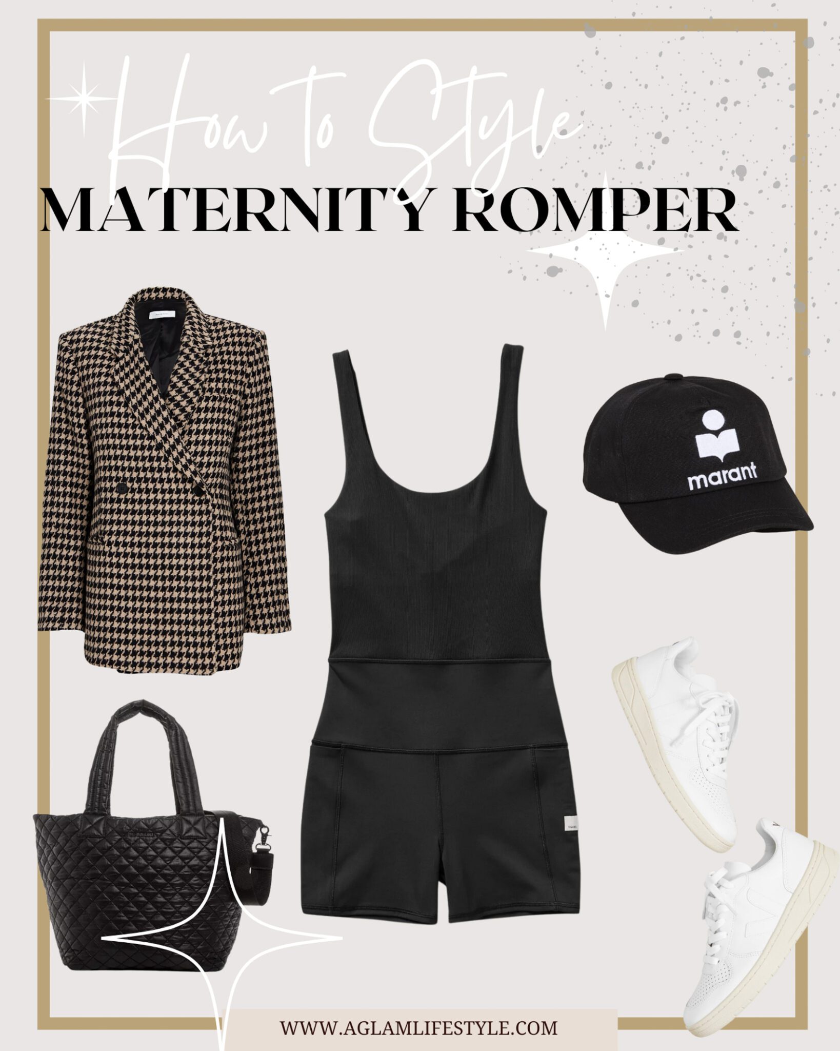 Maternity Romper and Blazer outfit