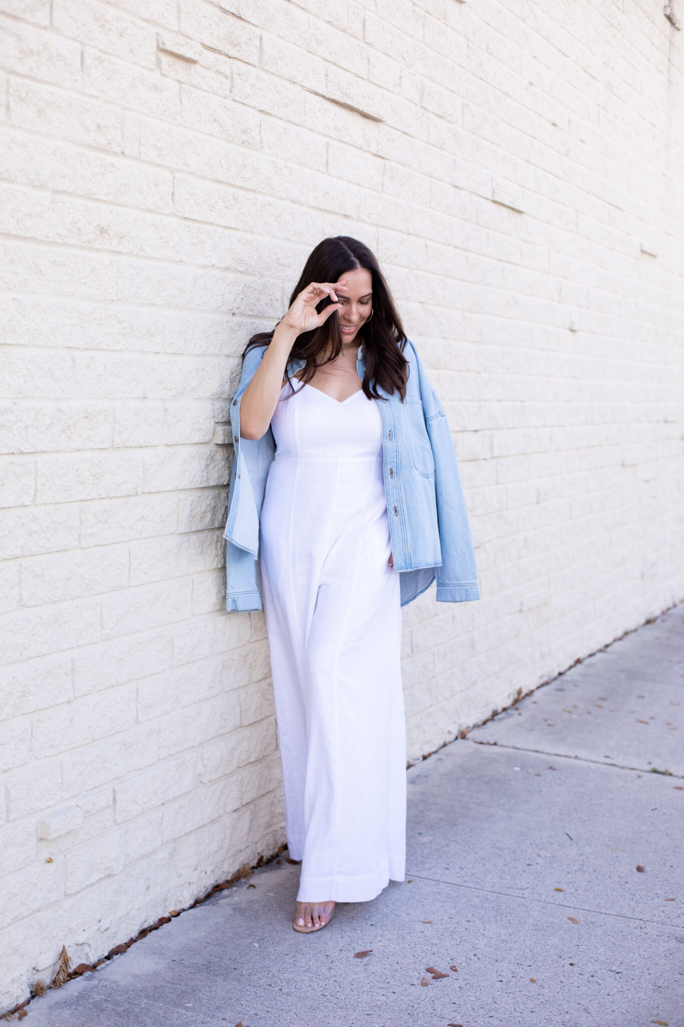 White Jumpsuit spring outfit